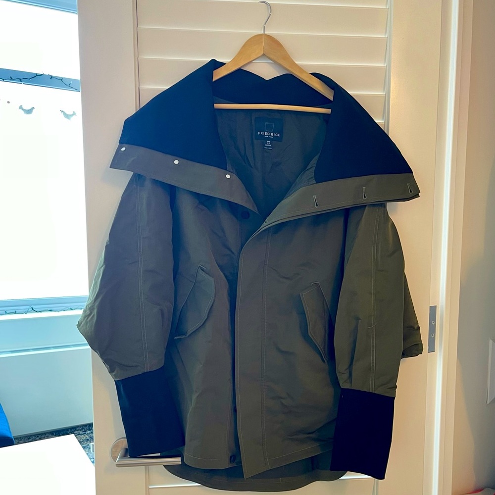 Oversized hunter green jacket